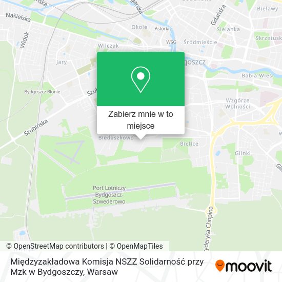 Mapa Międzyzakładowa Komisja NSZZ Solidarność przy Mzk w Bydgoszczy