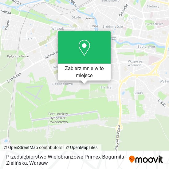 Mapa Przedsiębiorstwo Wielobranżowe Primex Bogumiła Zielińska