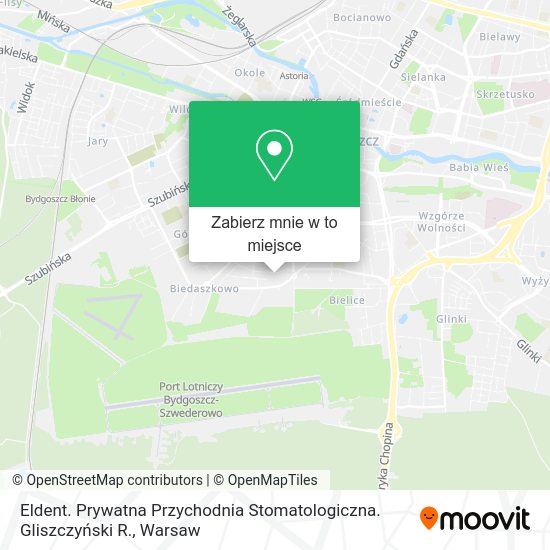 Mapa Eldent. Prywatna Przychodnia Stomatologiczna. Gliszczyński R.