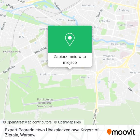 Mapa Expert Pośrednictwo Ubezpieczeniowe Krzysztof Ziętala