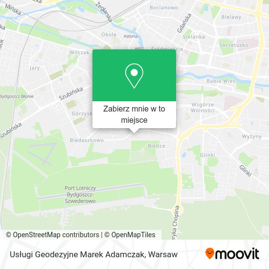 Mapa Usługi Geodezyjne Marek Adamczak