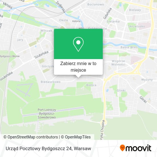 Mapa Urząd Pocztowy Bydgoszcz 24