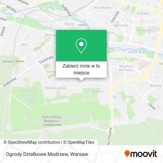 Mapa Ogrody Działkowe Modrzew