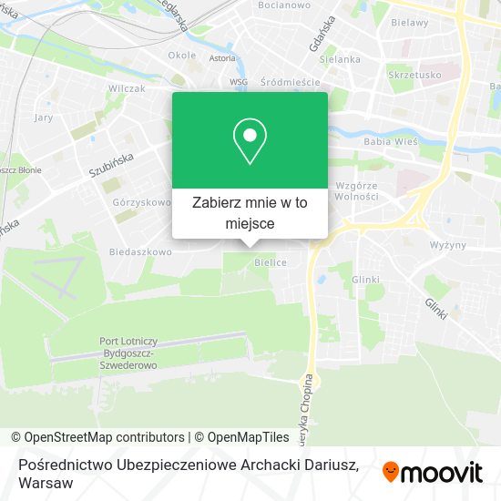 Mapa Pośrednictwo Ubezpieczeniowe Archacki Dariusz