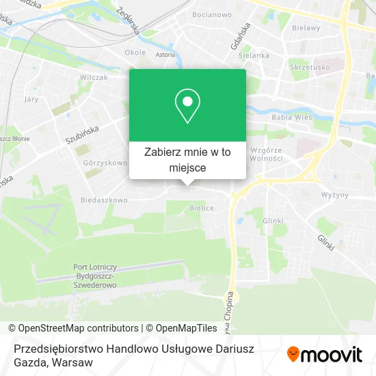 Mapa Przedsiębiorstwo Handlowo Usługowe Dariusz Gazda