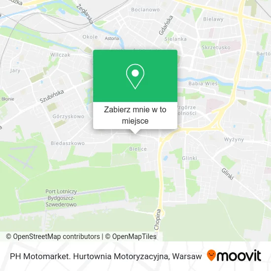 Mapa PH Motomarket. Hurtownia Motoryzacyjna