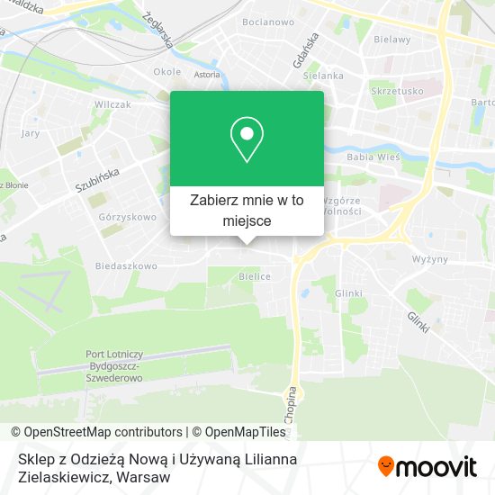 Mapa Sklep z Odzieżą Nową i Używaną Lilianna Zielaskiewicz