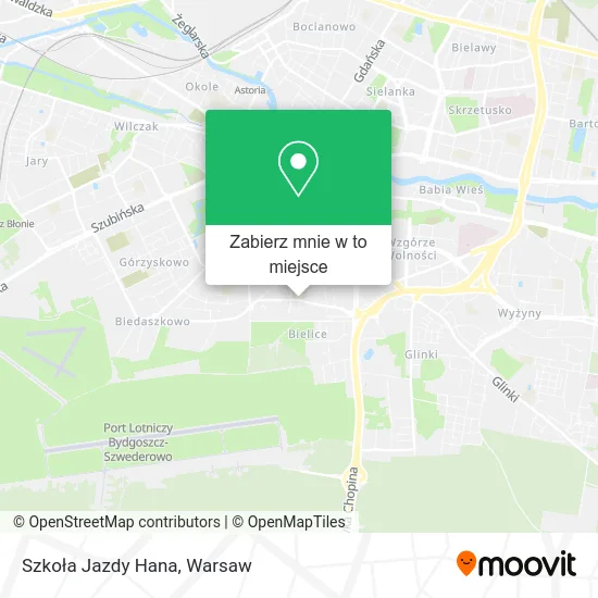 Mapa Szkoła Jazdy Hana
