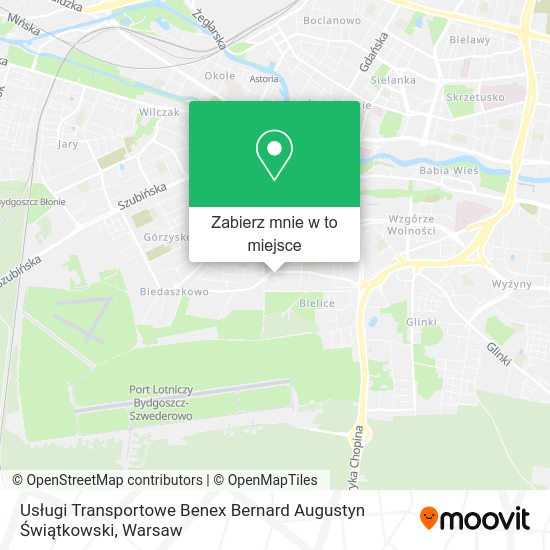 Mapa Usługi Transportowe Benex Bernard Augustyn Świątkowski