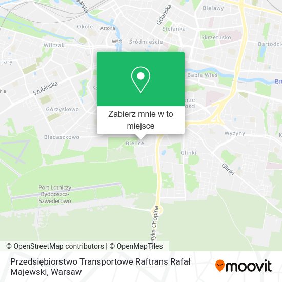 Mapa Przedsiębiorstwo Transportowe Raftrans Rafał Majewski