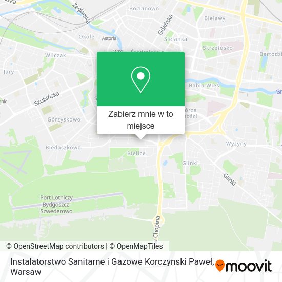 Mapa Instalatorstwo Sanitarne i Gazowe Korczynski Paweł