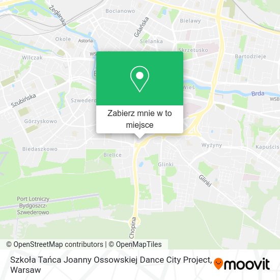 Mapa Szkoła Tańca Joanny Ossowskiej Dance City Project