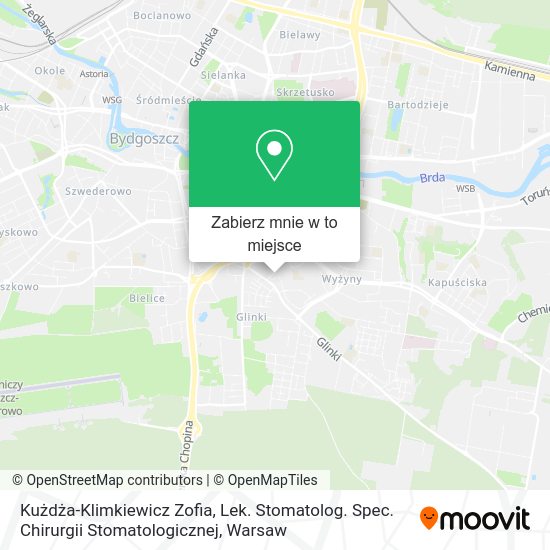 Mapa Kużdża-Klimkiewicz Zofia, Lek. Stomatolog. Spec. Chirurgii Stomatologicznej