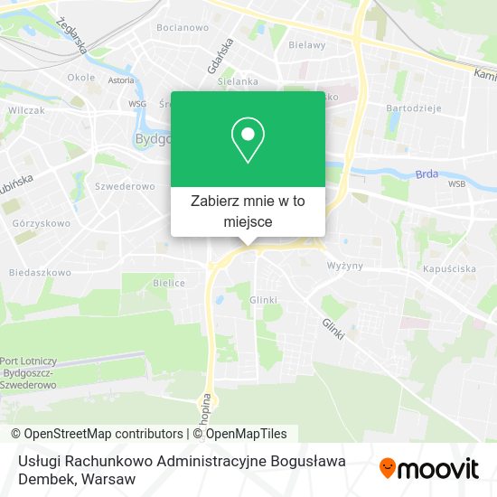 Mapa Usługi Rachunkowo Administracyjne Bogusława Dembek