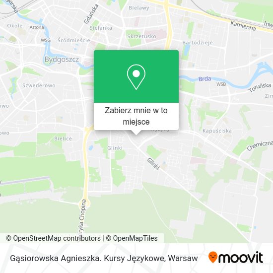 Mapa Gąsiorowska Agnieszka. Kursy Językowe