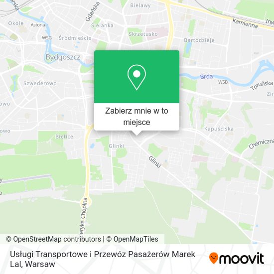 Mapa Usługi Transportowe i Przewóz Pasażerów Marek Lal