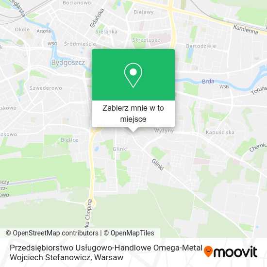 Mapa Przedsiębiorstwo Usługowo-Handlowe Omega-Metal Wojciech Stefanowicz