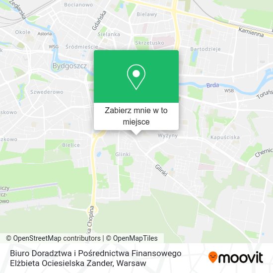 Mapa Biuro Doradztwa i Pośrednictwa Finansowego Elżbieta Ociesielska Zander