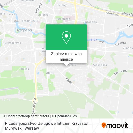 Mapa Przedsiębiorstwo Usługowe Int Lam Krzysztof Murawski