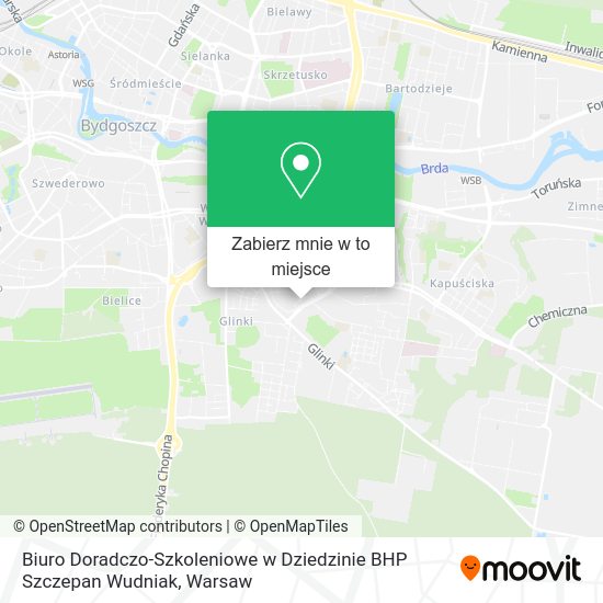 Mapa Biuro Doradczo-Szkoleniowe w Dziedzinie BHP Szczepan Wudniak