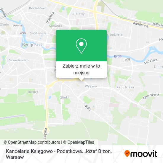 Mapa Kancelaria Księgowo - Podatkowa. Józef Bizon