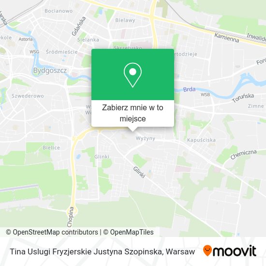 Mapa Tina Uslugi Fryzjerskie Justyna Szopinska