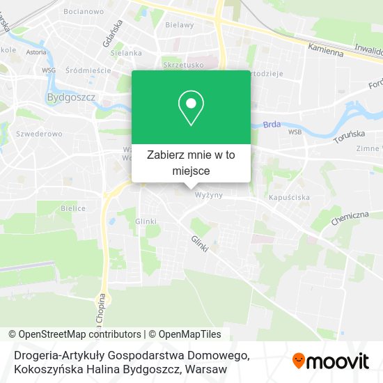 Mapa Drogeria-Artykuły Gospodarstwa Domowego, Kokoszyńska Halina Bydgoszcz