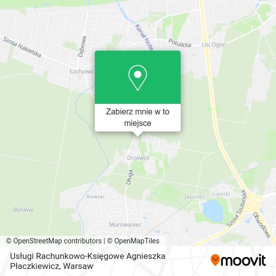 Mapa Usługi Rachunkowo-Księgowe Agnieszka Płaczkiewicz