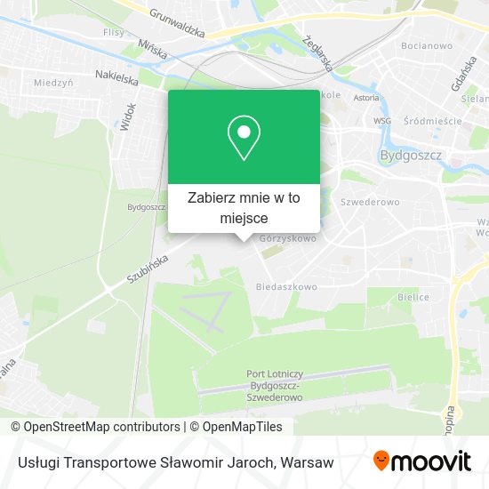 Mapa Usługi Transportowe Sławomir Jaroch