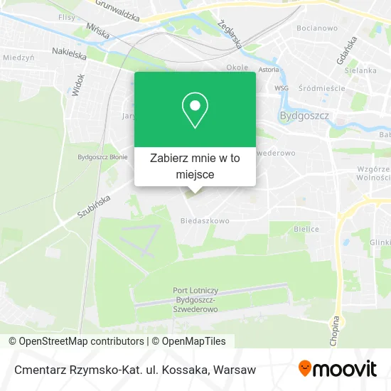 Mapa Cmentarz Rzymsko-Kat. ul. Kossaka