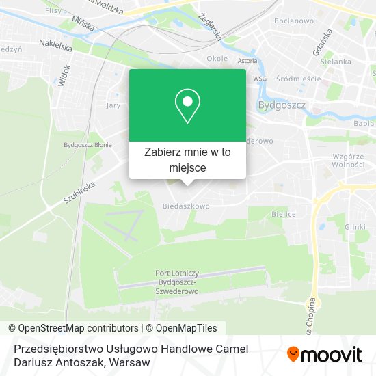 Mapa Przedsiębiorstwo Usługowo Handlowe Camel Dariusz Antoszak