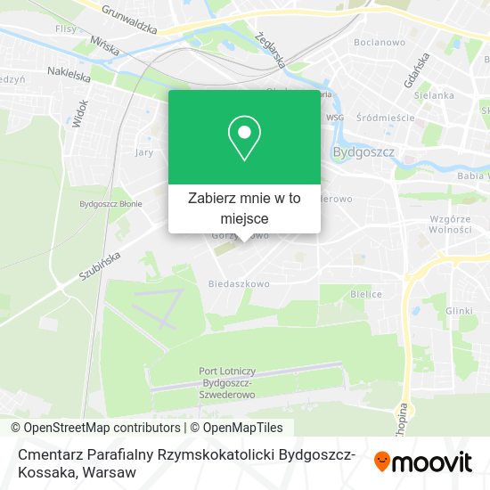 Mapa Cmentarz Parafialny Rzymskokatolicki Bydgoszcz-Kossaka