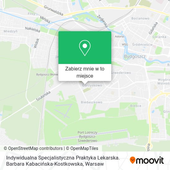 Mapa Indywidualna Specjalistyczna Praktyka Lekarska. Barbara Kabacińska-Kostkowska