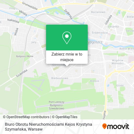 Mapa Biuro Obrotu Nieruchomościami Kejos Krystyna Szymańska