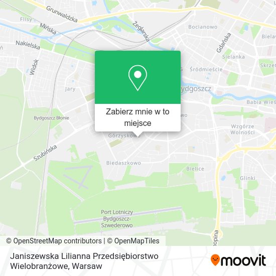 Mapa Janiszewska Lilianna Przedsiębiorstwo Wielobranżowe