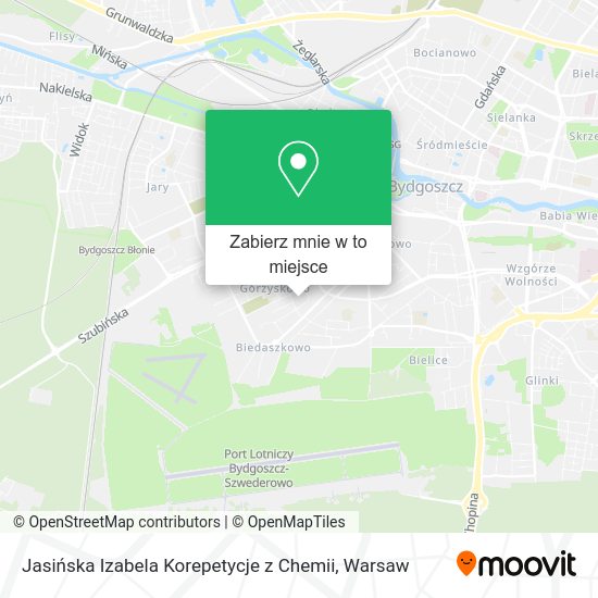 Mapa Jasińska Izabela Korepetycje z Chemii