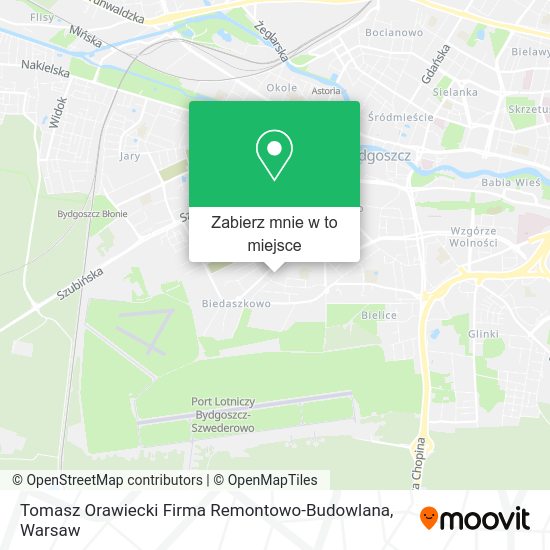 Mapa Tomasz Orawiecki Firma Remontowo-Budowlana