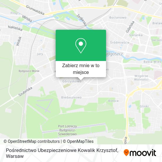 Mapa Pośrednictwo Ubezpieczeniowe Kowalik Krzysztof