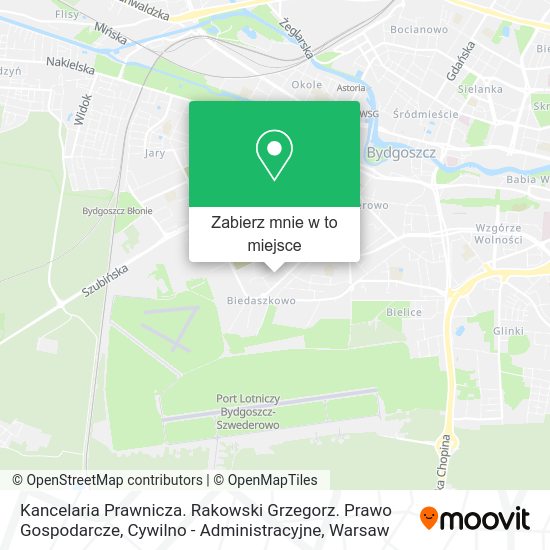 Mapa Kancelaria Prawnicza. Rakowski Grzegorz. Prawo Gospodarcze, Cywilno - Administracyjne