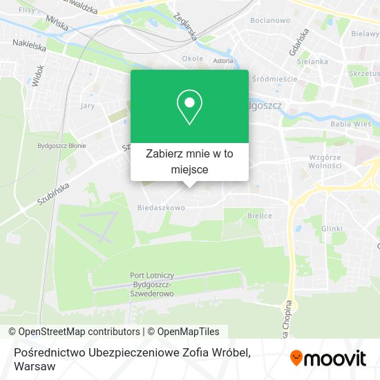 Mapa Pośrednictwo Ubezpieczeniowe Zofia Wróbel