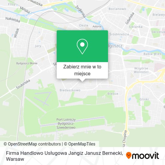 Mapa Firma Handlowo Usługowa Jangiz Janusz Bernecki