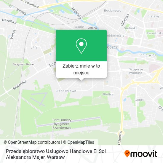 Mapa Przedsiębiorstwo Usługowo Handlowe El Sol Aleksandra Majer