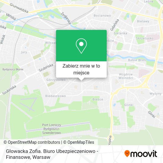 Mapa Głowacka Zofia. Biuro Ubezpieczeniowo - Finansowe