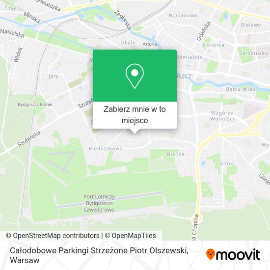 Mapa Całodobowe Parkingi Strzeżone Piotr Olszewski