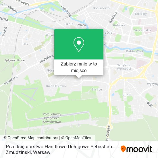 Mapa Przedsiębiorstwo Handlowo Usługowe Sebastian Zmudzinski