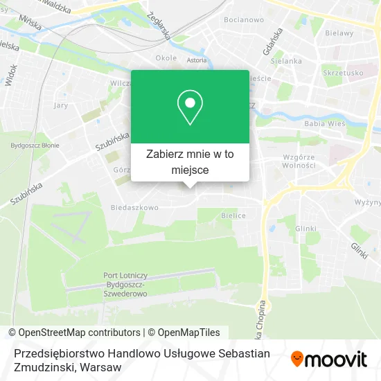 Mapa Przedsiębiorstwo Handlowo Usługowe Sebastian Zmudzinski