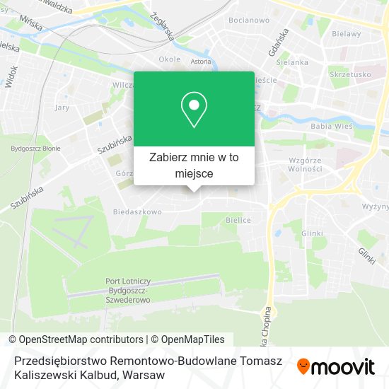 Mapa Przedsiębiorstwo Remontowo-Budowlane Tomasz Kaliszewski Kalbud