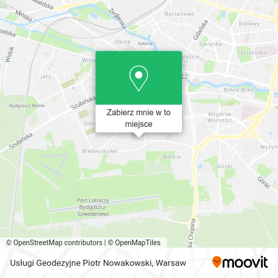 Mapa Usługi Geodezyjne Piotr Nowakowski