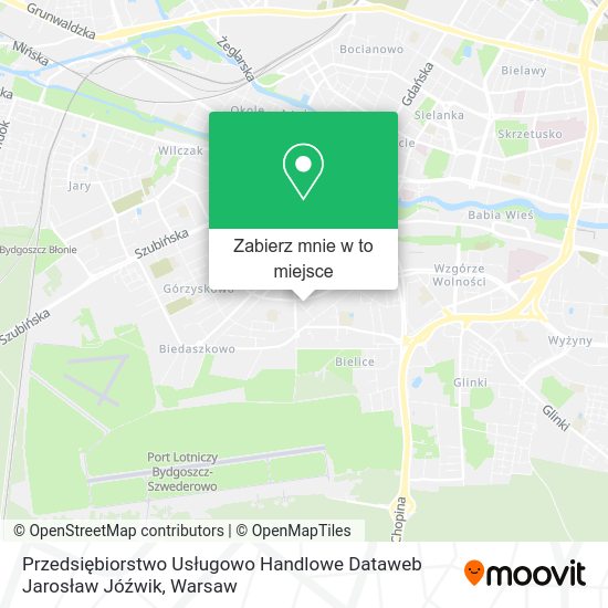 Mapa Przedsiębiorstwo Usługowo Handlowe Dataweb Jarosław Jóźwik