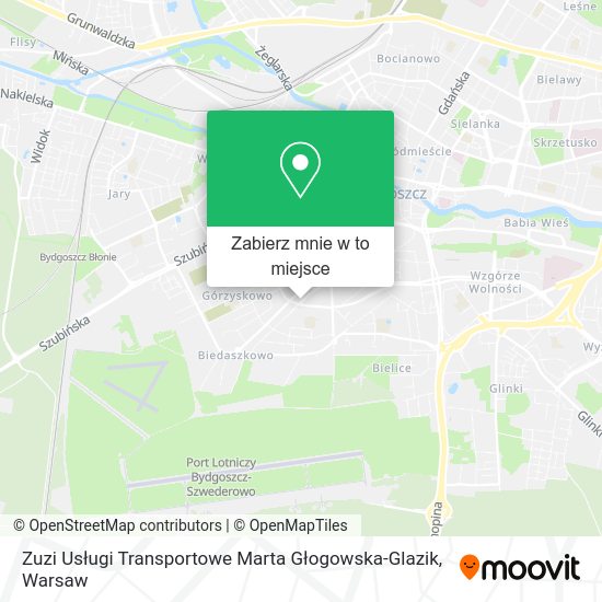 Mapa Zuzi Usługi Transportowe Marta Głogowska-Glazik